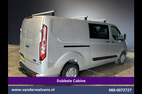 Ford Transit Custom 2.0 TDCI 131pk L2H1 Dubbele Cabine Euro6 Airco | 6-Zits | Camera | LED | 2800kg Trekhaak | Cruisecontrol Verwarmde voorruit, Android Auto, Dakdragers, Parkeersensoren