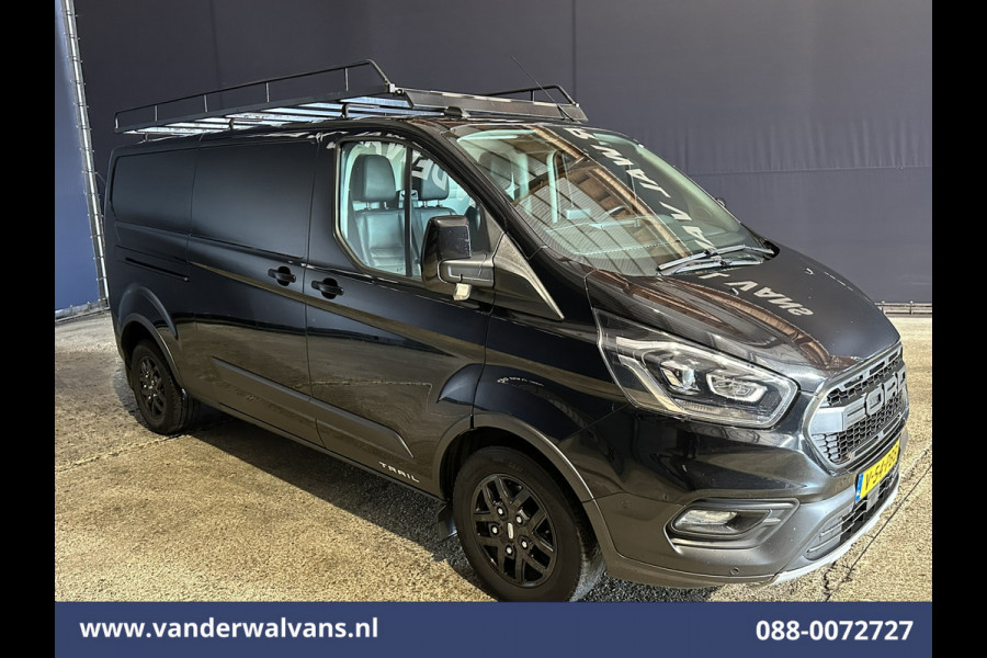 Ford Transit Custom 2.0 TDCI 131pk L2H1 Trail Edition Euro6 Airco | Imperiaal | Camera | Navigatie | 2800kg Trekhaak | LED Apple Carplay, Cruisecontrol, Stoelverwarming, Verwarmde voorruit, Leder, LM velgen, Parkeersensoren, Bijrijdersbank