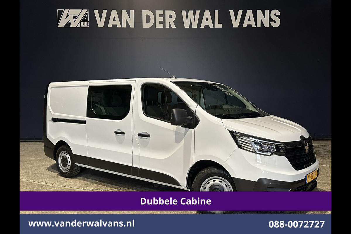 Renault Trafic 2.0 Blue dCi 131pk L2H1 Dubbele Cabine Euro6 Fabrieksgarantie Airco | 6-Zits | Apple Carplay | LED 2500kg Trekhaak, Android Auto, Cruisecontrol, Parkeersensoren, Bijrijdersbank