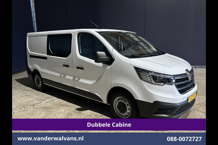 Renault Trafic 2.0 Blue dCi 131pk L2H1 Dubbele Cabine Euro6 Fabrieksgarantie Airco | 6-Zits | Apple Carplay | LED 2500kg Trekhaak, Android Auto, Cruisecontrol, Parkeersensoren, Bijrijdersbank