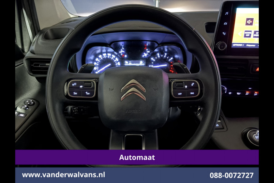 Citroën Berlingo 1.5 BlueHDI 131pk Automaat L1H1 Euro6 Airco | 3-Zits | Apple Carplay | Cruisecontrol Android Auto, Parkeersensoren, bijrijdersbank