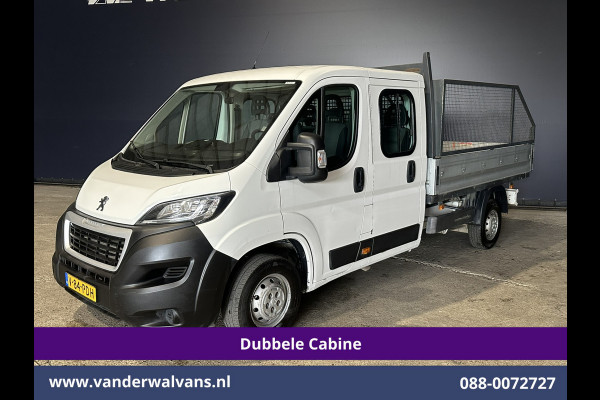 Peugeot Boxer 2.0 BlueHDI 130pk Pick up Dubbel Cabine Open laadbak Euro6 Airco | 7-Zits | Trekhaak | Navigatie