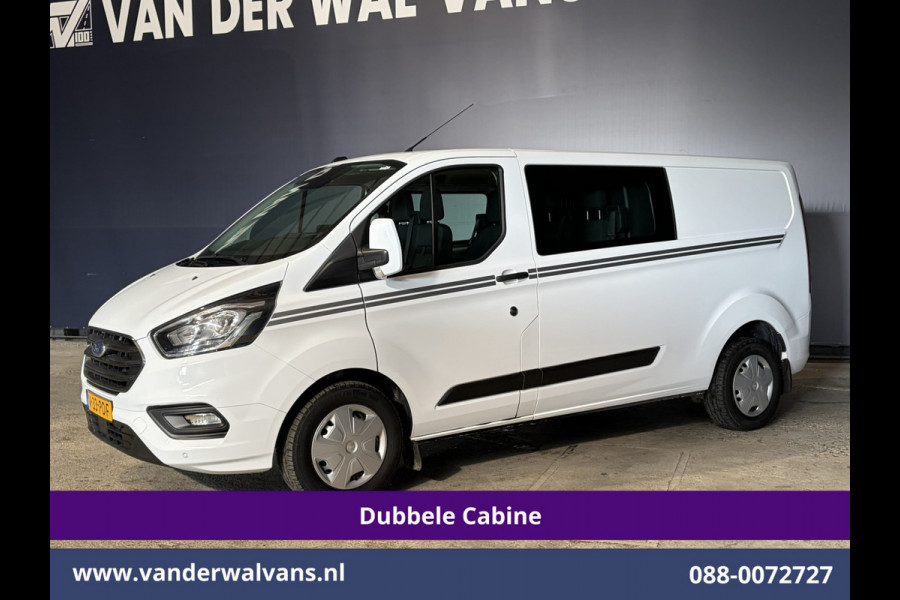 Ford Transit Custom 2.0 TDCI 131pk Automaat L2H1 Dubbele cabine Euro6 Airco | 6-Zits | Camera | Navigatie | Apple Carplay LED, Trekhaak, Cruisecontrol, Android Auto, Stoelverwarming, Verwarmde Voorruit, Parkeersensoren, Bijrijdersbank