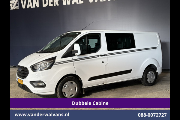 Ford Transit Custom 2.0 TDCI 131pk Automaat L2H1 Dubbele cabine Euro6 Airco | 6-Zits | Camera | Navigatie | Apple Carplay LED, Trekhaak, Cruisecontrol, Android Auto, Stoelverwarming, Verwarmde Voorruit, Parkeersensoren, Bijrijdersbank