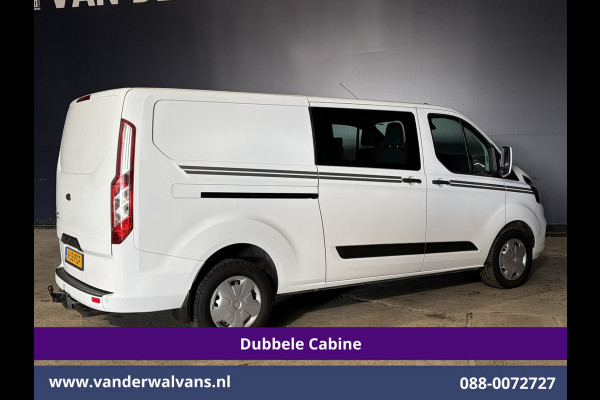 Ford Transit Custom 2.0 TDCI 131pk Automaat L2H1 Dubbele cabine Euro6 Airco | 6-Zits | Camera | Navigatie | Apple Carplay LED, Trekhaak, Cruisecontrol, Android Auto, Stoelverwarming, Verwarmde Voorruit, Parkeersensoren, Bijrijdersbank