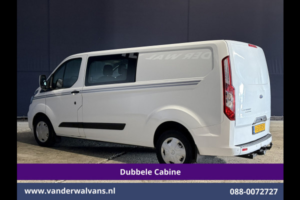 Ford Transit Custom 2.0 TDCI 131pk Automaat L2H1 Dubbele cabine Euro6 Airco | 6-Zits | Camera | Navigatie | Apple Carplay LED, Trekhaak, Cruisecontrol, Android Auto, Stoelverwarming, Verwarmde Voorruit, Parkeersensoren, Bijrijdersbank