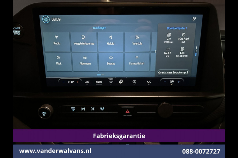 Ford Transit Custom 2.0 TDCI 136pk L2H1 Fabrieksgarantie Euro6 Airco | Camera | LED | Apple Carplay | Cruisecontrol Android Auto, Parkeersensoren, Verwarmde voorruit, Bijrijdersbank, 2740kg trekvermogen