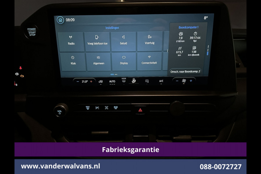 Ford Transit Custom 2.0 TDCI 136pk L2H1 Fabrieksgarantie Euro6 Airco | Camera | LED | Apple Carplay | Cruisecontrol Android Auto, Parkeersensoren, Verwarmde voorruit, Bijrijdersbank, 2740kg trekvermogen