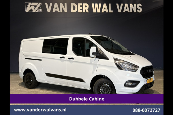 Ford Transit Custom 2.0 TDCI 131pk L2H1 Dubbele Cabine Euro6 inrichting Airco | 6-Zits | Navigatie | LED | Apple Carplay | Cruisecontrol Android Auto, Parkeersensoren, Achterklep, 2800kg trekvermogen