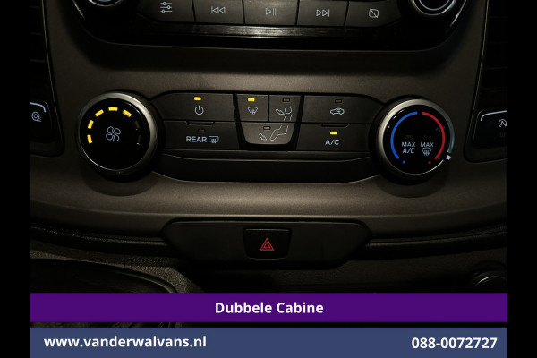 Ford Transit Custom 2.0 TDCI 131pk L2H1 Dubbele Cabine Euro6 inrichting Airco | 6-Zits | Navigatie | LED | Apple Carplay | Cruisecontrol Android Auto, Parkeersensoren, Achterklep, 2800kg trekvermogen