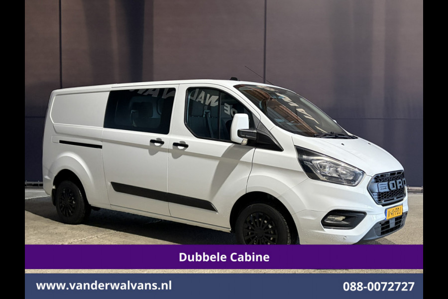 Ford Transit Custom 2.0 TDCI 131pk L2H1 Dubbele Cabine Euro6 inrichting Airco | 6-Zits | Navigatie | LED | Apple Carplay | Cruisecontrol Android Auto, Parkeersensoren, Achterklep, 2800kg trekvermogen
