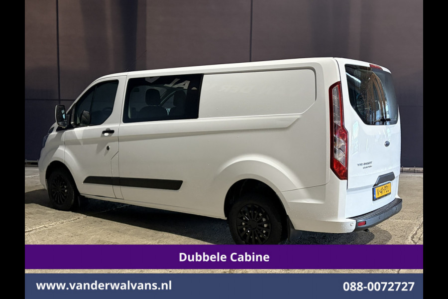 Ford Transit Custom 2.0 TDCI 131pk L2H1 Dubbele Cabine Euro6 inrichting Airco | 6-Zits | Navigatie | LED | Apple Carplay | Cruisecontrol Android Auto, Parkeersensoren, Achterklep, 2800kg trekvermogen