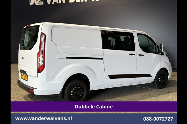 Ford Transit Custom 2.0 TDCI 131pk L2H1 Dubbele Cabine Euro6 inrichting Airco | 6-Zits | Navigatie | LED | Apple Carplay | Cruisecontrol Android Auto, Parkeersensoren, Achterklep, 2800kg trekvermogen