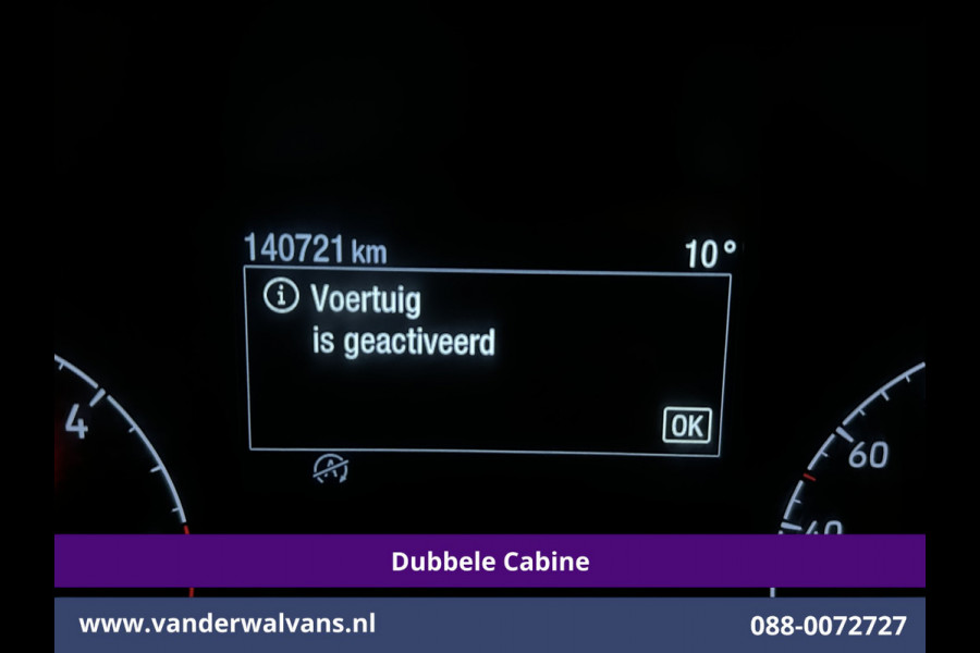 Ford Transit Custom 2.0 TDCI 131pk L2H1 Dubbele Cabine Euro6 inrichting Airco | 6-Zits | Navigatie | LED | Apple Carplay | Cruisecontrol Android Auto, Parkeersensoren, Achterklep, 2800kg trekvermogen