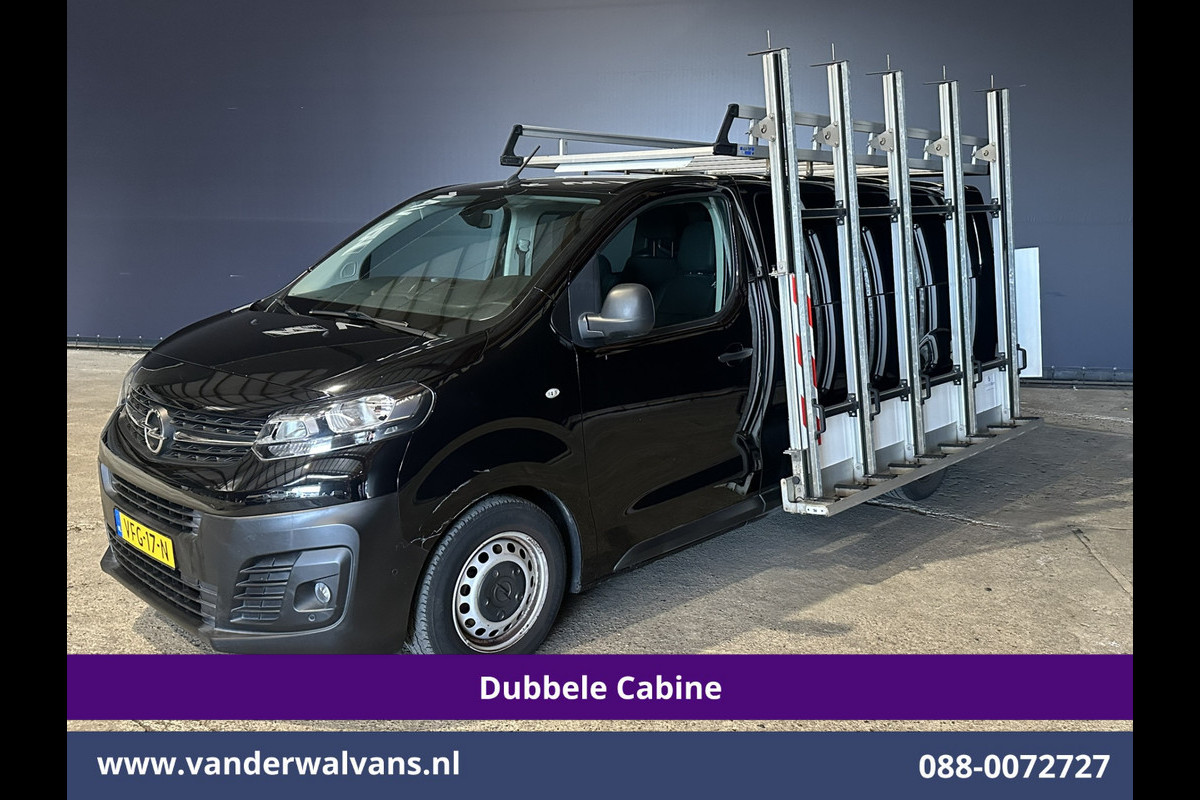 Opel Vivaro 2.0 CDTI 123pk L3H1 Glasresteel Dubbele cabine Euro6 Airco | 5-Zits | Camera | Navigatie | Apple Carplay Android Auto, Cruisecontrol, 2500kg Trekhaak, Parkeersensoren