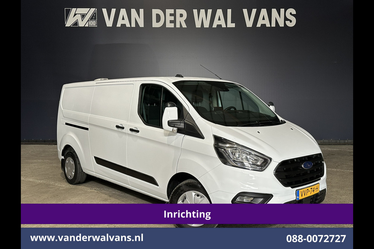 Ford Transit Custom 2.0 TDCI 130pk L2H1 Inrichting Euro6 Airco | Camera | 2800kg Trekhaak | LED | Android Auto Cruisecontrol, Verwarmde voorruit, Stoelverwarming, Parkeersensoren, Bijrijdersbank