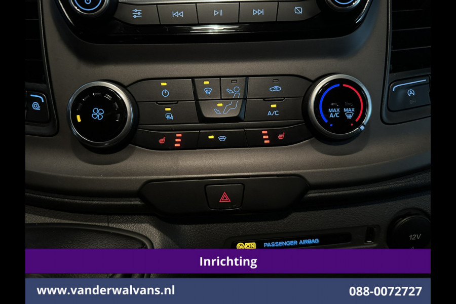 Ford Transit Custom 2.0 TDCI 130pk L2H1 Inrichting Euro6 Airco | Camera | 2800kg Trekhaak | LED | Android Auto Cruisecontrol, Verwarmde voorruit, Stoelverwarming, Parkeersensoren, Bijrijdersbank