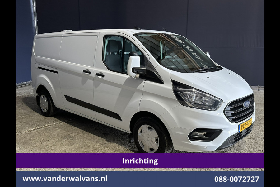 Ford Transit Custom 2.0 TDCI 130pk L2H1 Inrichting Euro6 Airco | Camera | 2800kg Trekhaak | LED | Android Auto Cruisecontrol, Verwarmde voorruit, Stoelverwarming, Parkeersensoren, Bijrijdersbank