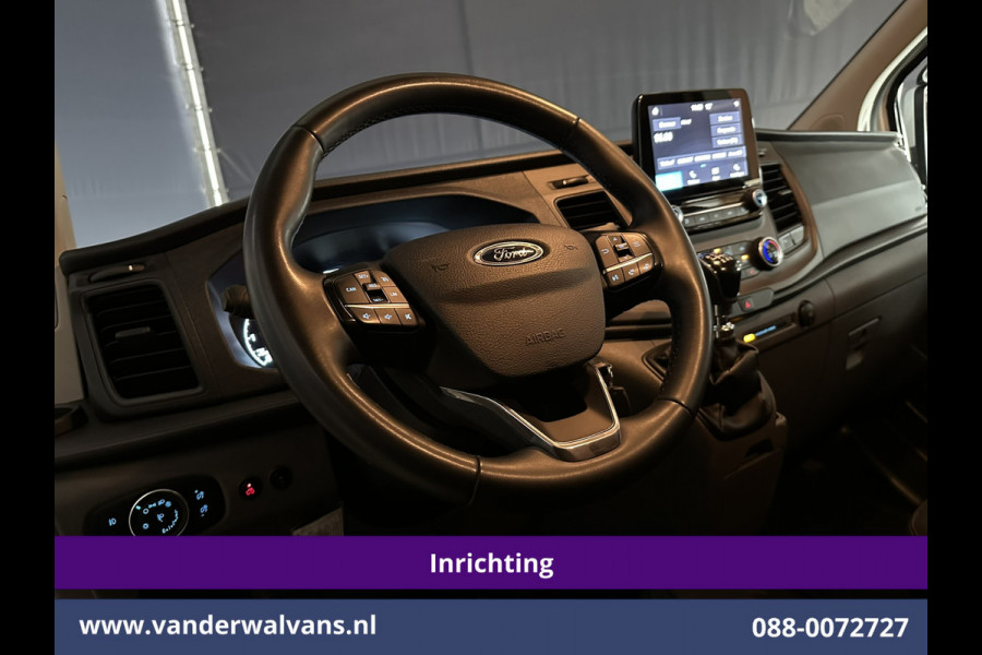 Ford Transit Custom 2.0 TDCI 130pk L2H1 Inrichting Euro6 Airco | Camera | 2800kg Trekhaak | LED | Android Auto Cruisecontrol, Verwarmde voorruit, Stoelverwarming, Parkeersensoren, Bijrijdersbank