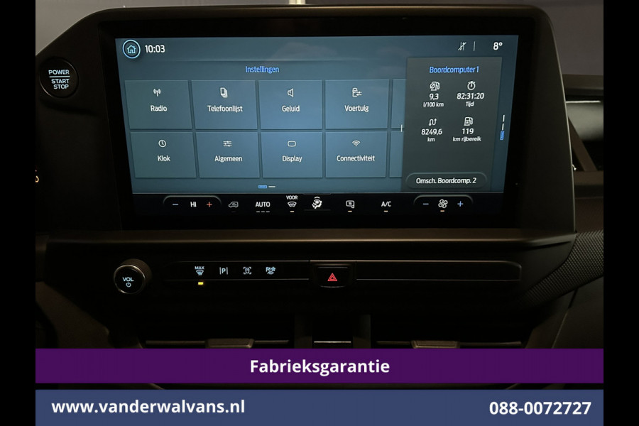 Ford Transit Custom 2.0 TDCI 111pk L1H1 Fabrieksgarantie Euro6 Airco | Camera | LED | Apple Carplay | Cruisecontrol Android Auto, Verwarmde voorruit, Parkeersensoren, Bijrijdersbank
