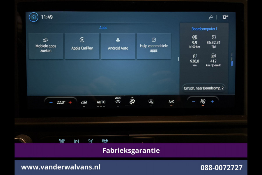 Ford Transit Custom 2.0 TDCI 136pk L2H1 Fabrieksgarantie Euro6 Airco | Camera | Apple Carplay | LED Cruisecontrol, Android Auto, Verwarmde Voorruit, Parkeersensoren, Bijrijdersbank, 2800kg trekvermogen