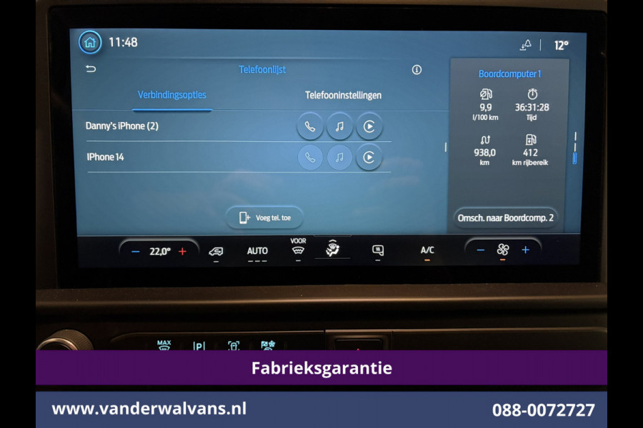 Ford Transit Custom 2.0 TDCI 136pk L2H1 Fabrieksgarantie Euro6 Airco | Camera | Apple Carplay | LED Cruisecontrol, Android Auto, Verwarmde Voorruit, Parkeersensoren, Bijrijdersbank, 2800kg trekvermogen