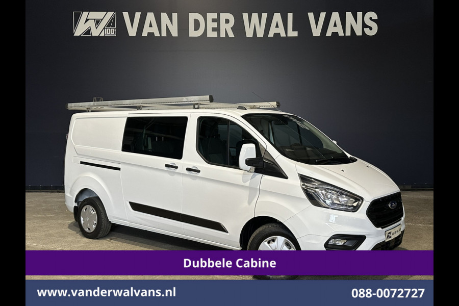 Ford Transit Custom 2.0 TDCI 130pk L2H1 Dubbele Cabine Inrichting Euro6 Airco | 5-Zits | Imperiaal | LED | Cruisecontrol Stoelverwarming, Parkeersensoren