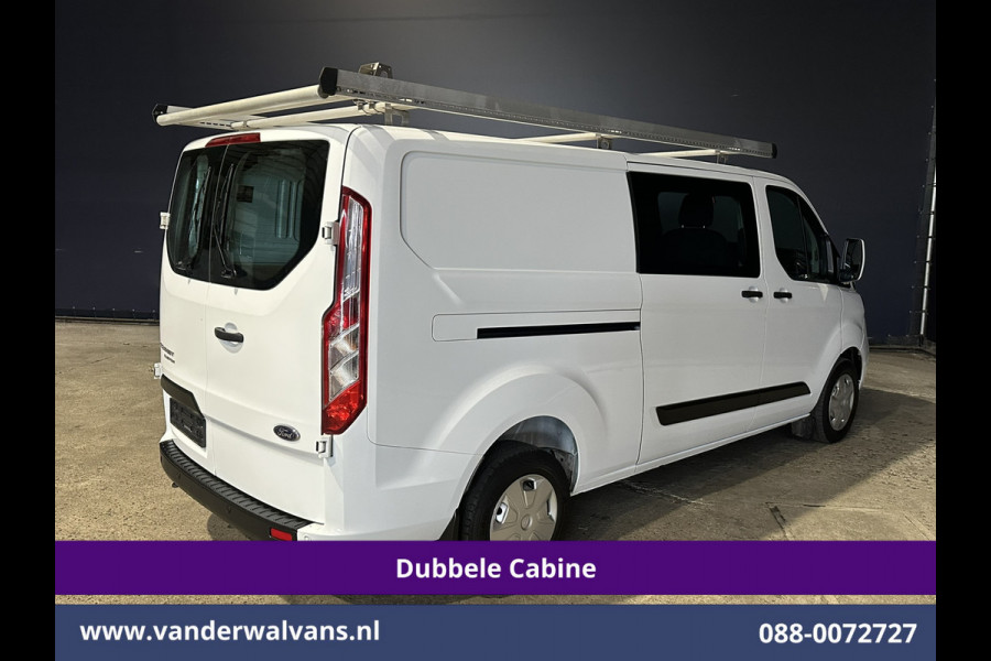 Ford Transit Custom 2.0 TDCI 130pk L2H1 Dubbele Cabine Inrichting Euro6 Airco | 5-Zits | Imperiaal | LED | Cruisecontrol Stoelverwarming, Parkeersensoren
