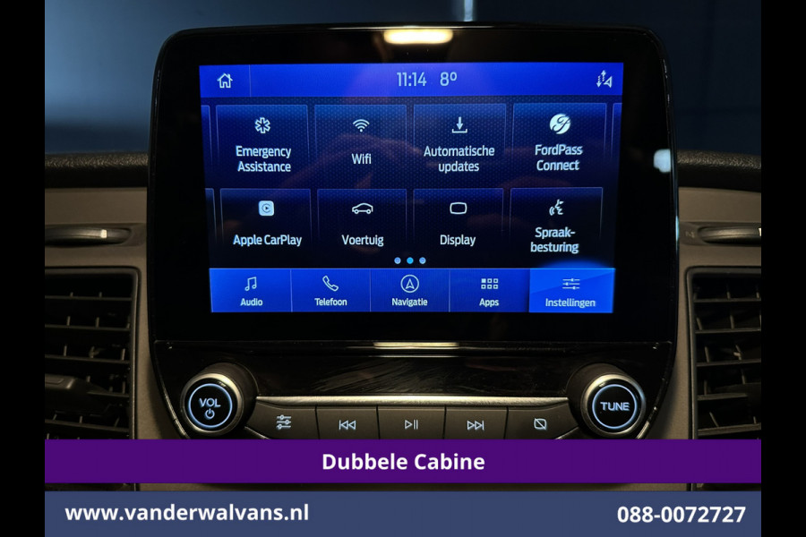 Ford Transit Custom 2.0 TDCI 130pk L2H1 Dubbele Cabine Euro6 Airco | 6-Zits | Xenon | Camera | Navigatie | Apple Carplay | LED Android Auto, Cruisecontrol, Stoelverwarming, Verwarmde voorruit, Parkeersensoren