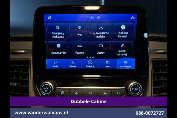 Ford Transit Custom 2.0 TDCI 130pk L2H1 Dubbele Cabine Euro6 Airco | 6-Zits | Xenon | Camera | Navigatie | Apple Carplay | LED Android Auto, Cruisecontrol, Stoelverwarming, Verwarmde voorruit, Parkeersensoren