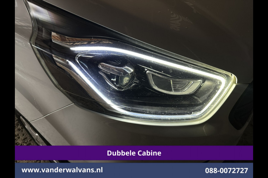 Ford Transit Custom 2.0 TDCI 130pk L2H1 Dubbele Cabine Euro6 Airco | 6-Zits | Xenon | Camera | Navigatie | Apple Carplay | LED Android Auto, Cruisecontrol, Stoelverwarming, Verwarmde voorruit, Parkeersensoren