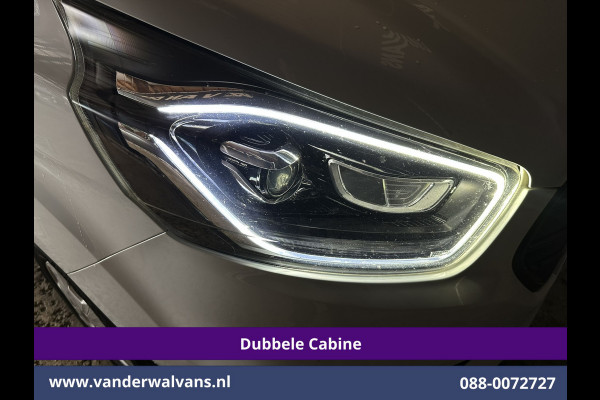 Ford Transit Custom 2.0 TDCI 130pk L2H1 Dubbele Cabine Euro6 Airco | 6-Zits | Xenon | Camera | Navigatie | Apple Carplay | LED Android Auto, Cruisecontrol, Stoelverwarming, Verwarmde voorruit, Parkeersensoren
