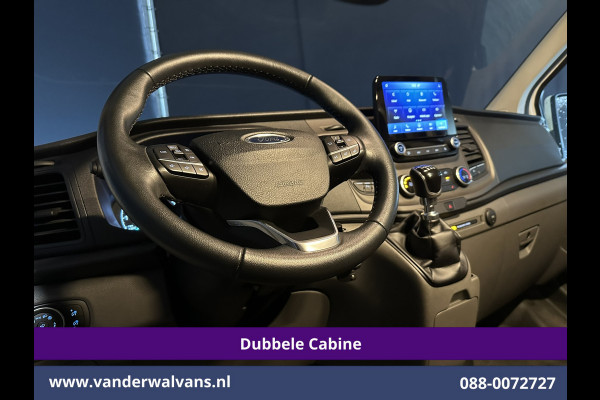 Ford Transit Custom 2.0 TDCI 130pk L2H1 Dubbele Cabine Euro6 Airco | 6-Zits | Xenon | Camera | Navigatie | Apple Carplay | LED Android Auto, Cruisecontrol, Stoelverwarming, Verwarmde voorruit, Parkeersensoren