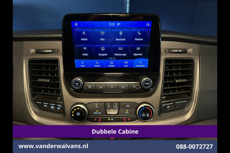 Ford Transit Custom 2.0 TDCI 130pk L2H1 Dubbele Cabine Euro6 Airco | 6-Zits | Xenon | Camera | Navigatie | Apple Carplay | LED Android Auto, Cruisecontrol, Stoelverwarming, Verwarmde voorruit, Parkeersensoren