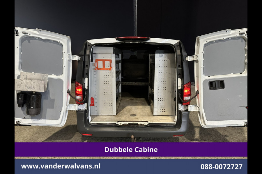 Mercedes-Benz Vito 116 CDI 164pk Automaat L3H1 Dubbele Cabine inrichting Euro6 Airco | 5-Zits | Camera | Apple Carplay 2500kg trekhaak, Cruisecontrol, Android Auto, Parkeersensoren