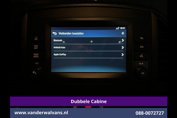 Mercedes-Benz Vito 116 CDI 164pk Automaat L3H1 Dubbele Cabine inrichting Euro6 Airco | 5-Zits | Camera | Apple Carplay 2500kg trekhaak, Cruisecontrol, Android Auto, Parkeersensoren