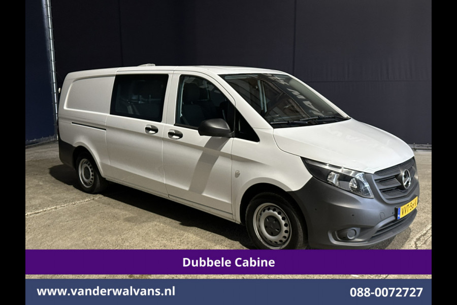 Mercedes-Benz Vito 116 CDI 164pk Automaat L3H1 Dubbele Cabine inrichting Euro6 Airco | 5-Zits | Camera | Apple Carplay 2500kg trekhaak, Cruisecontrol, Android Auto, Parkeersensoren