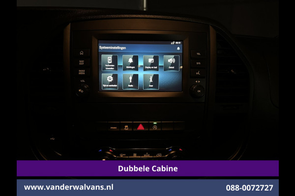 Mercedes-Benz Vito 116 CDI 164pk Automaat L3H1 Dubbele Cabine inrichting Euro6 Airco | 5-Zits | Camera | Apple Carplay 2500kg trekhaak, Cruisecontrol, Android Auto, Parkeersensoren