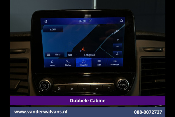 Ford Transit Custom 2.0 TDCI 130pk Automaat L2H1 Dubbele Cabine Euro6 Airco | 6-Zits | Camera | Navigatie | LED, Android Auto, Adaptieve Cruisecontrol, Verwarmde voorruit, Stoelverwarming, Parkeersensoren