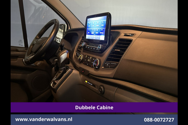 Ford Transit Custom 2.0 TDCI 130pk Automaat L2H1 Dubbele Cabine Euro6 Airco | 6-Zits | Camera | Navigatie | LED, Android Auto, Adaptieve Cruisecontrol, Verwarmde voorruit, Stoelverwarming, Parkeersensoren
