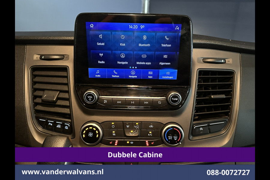 Ford Transit Custom 2.0 TDCI 130pk Automaat L2H1 Dubbele Cabine Euro6 Airco | 6-Zits | Camera | Navigatie | LED, Android Auto, Adaptieve Cruisecontrol, Verwarmde voorruit, Stoelverwarming, Parkeersensoren