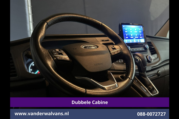 Ford Transit Custom 2.0 TDCI 130pk Automaat L2H1 Dubbele Cabine Euro6 Airco | 6-Zits | Camera | Navigatie | LED, Android Auto, Adaptieve Cruisecontrol, Verwarmde voorruit, Stoelverwarming, Parkeersensoren
