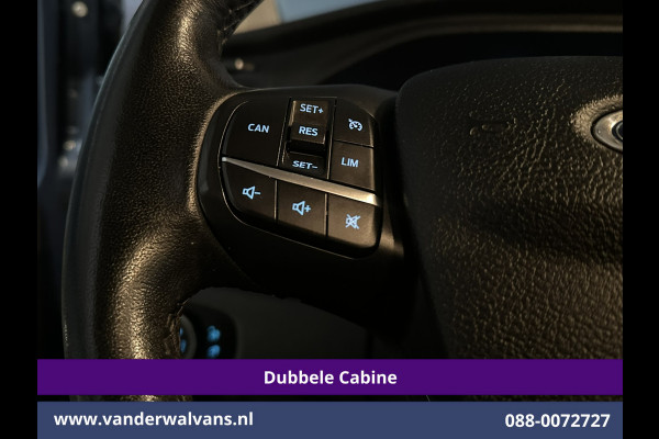 Ford Transit Custom 2.0 TDCI 131pk L2H1 Dubbele Cabine Euro6 Airco | 6-zits | Camera | LED | 2800kg Trekhaak | LM Velgen | Cruisecontrol, Android Auto, Verwarmde Voorruit, Parkeersensoren, Bijrijdersbank