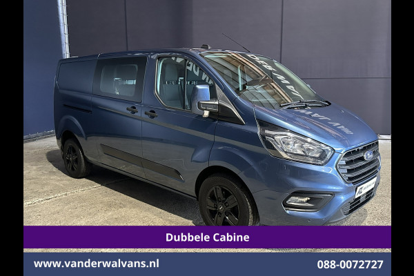 Ford Transit Custom 2.0 TDCI 131pk L2H1 Dubbele Cabine Euro6 Airco | 6-zits | Camera | LED | 2800kg Trekhaak | LM Velgen | Cruisecontrol, Android Auto, Verwarmde Voorruit, Parkeersensoren, Bijrijdersbank
