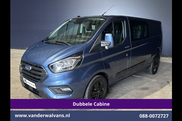 Ford Transit Custom 2.0 TDCI 131pk L2H1 Dubbele Cabine Euro6 Airco | 6-zits | Camera | LED | 2800kg Trekhaak | LM Velgen | Cruisecontrol, Android Auto, Verwarmde Voorruit, Parkeersensoren, Bijrijdersbank