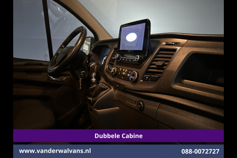 Ford Transit Custom 2.0 TDCI 131pk L2H1 Dubbele Cabine Euro6 Airco | 6-zits | Camera | LED | 2800kg Trekhaak | LM Velgen | Cruisecontrol, Android Auto, Verwarmde Voorruit, Parkeersensoren, Bijrijdersbank