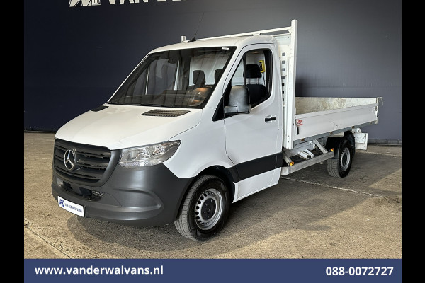 Mercedes-Benz Sprinter 317 CDI 170pk Pick up Kipper Open Laadbak Euro6 Airco | 2800kg Trekhaak | Bijrijdersbank