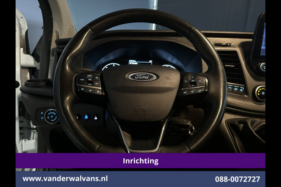 Ford Transit Custom 2.0 TDCI 130pk L2H1 Inrichting Euro6 Airco | 2800kg Trekhaak | Omvormer | Camera | Apple Carplay | LED Android Auto, Cruisecontrol, Stoelverwarming, Verwarmde voorruit, Parkeersensoren
