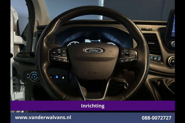Ford Transit Custom 2.0 TDCI 130pk L2H1 Inrichting Euro6 Airco | 2800kg Trekhaak | Omvormer | Camera | Apple Carplay | LED Android Auto, Cruisecontrol, Stoelverwarming, Verwarmde voorruit, Parkeersensoren