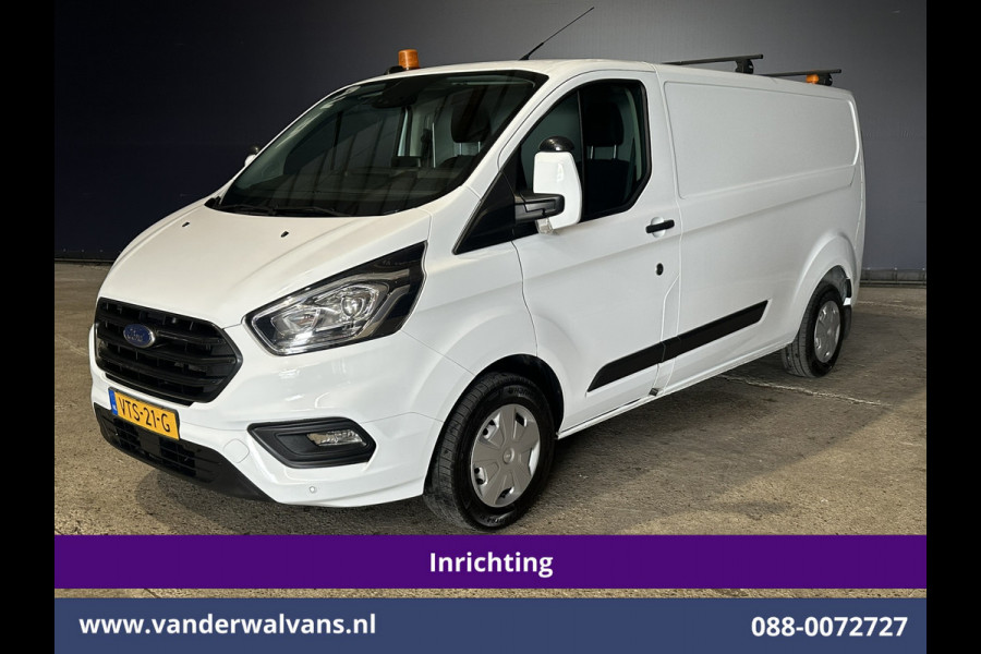 Ford Transit Custom 2.0 TDCI 130pk L2H1 Inrichting Euro6 Airco | 2800kg Trekhaak | Omvormer | Camera | Apple Carplay | LED Android Auto, Cruisecontrol, Stoelverwarming, Verwarmde voorruit, Parkeersensoren